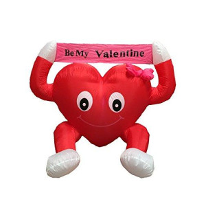4 Foot Valentines Inflatable Lovely Heart"Be My Valentine" - romantic Valentines Gifts for Couples, Cute Valentines Day Gift Ideas, Good Couple Gifts for Valentines, Romantic Anniversary Gifts