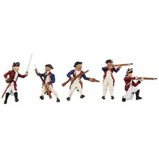 Woodland Scenics SP4454 1.5-Inch Scene Setters Figurine, Revolutionary War Soldiers, 5/Pack
