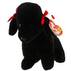 TY Beanie Babies GiGi the Poodle Dog Stuffed Animal Plush Toy - 7 inches long - Black