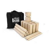 Yard Games Kubb Premium Size Outdoor Tossing Game with Carrying Case, Instructions, and Boundary Markers
