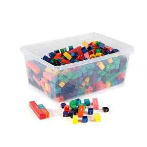 hand2mind Rainbow Fraction Tower Cubes, Montessori Math Materials, Fraction Manipulatives, Unit Fraction, Fraction Cubes, Math Manipulatives for Elementary School, Homeschool Supplies (15 Sets)