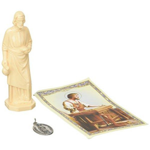 Religious Gifts St Joseph Statue Home Seller Selling Kit Saint House Figurine and Instruction Prayers and Medal
