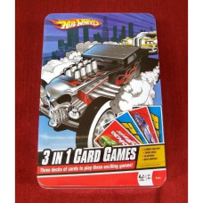 Hot Wheels 3-in-1 card game Set in Deluxe Tin Box by Fundex