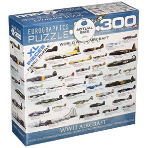 Eurographics WWII Airplanes 300 Piece Puzzle (Small Box) Puzzle, Multi