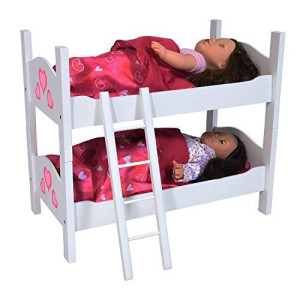 The New York Doll Collection Bunk Bed, White (HT022)