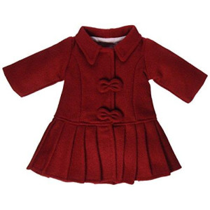 Red Wool Coat - Fits 18" American Girl Dolls
