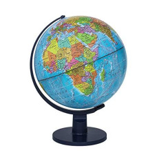 Waypoint Geographic Scout Globe, Decorative Classroom Globe with Stand, World Globe with More than 4000 Places, 12 Interactive Globe with Political Mapping, Blue