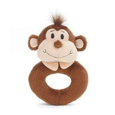 Little Freckles Monkey Donut Shaped Plush Rattle