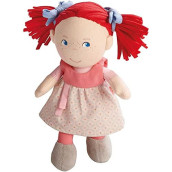 HABA Soft Doll Mirli 8" - First Baby Doll with Red Pigtails for Ages 6 Months and Up.