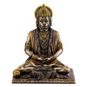 Top Collection Hanuman Statue - Hindu God of Strength Sculpture in Premium Cold Cast Bronze- 7.5-Inch Collectible Figurine