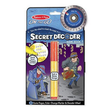 Melissa & Doug On the Go Spy Mystery Secret Decoder Book With Decoder Wheel and Magic-Reveal Pen
