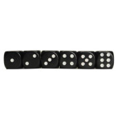 Wood Expressions WE Games Opaque Black Dice - Set of 6