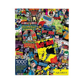 AQUARIUS DC Comics Puzzle Batman Collage (1000 Piece Jigsaw Puzzle) - Officially Licensed DC Comics Merchandise & Collectibles - Glare Free - Precision Fit - 20 x 27 Inches
