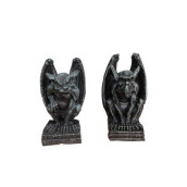 PTC 2.5 Inch Miniature Evil Gargoyles Resin Statue Figurines, Set of Two