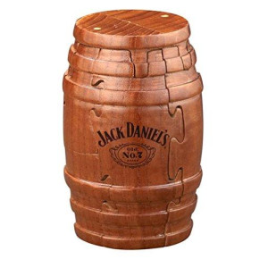 Real Wooden Barrel Puzzle 9pc (Tennessee Whiskey Bottle), Gift Boxed, Exclusive Product