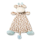 DEMDACO Colby Giraffe Sky Blue Childrens Plush Rattle Blankie