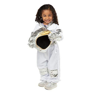 Melissa & Doug Astronaut Role Play Space Costume Set (5 pcs) - Jumpsuit, Helmet, Gloves, Name Tag