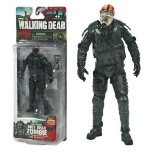 The Walking Dead TV Series 4 Gas Mask Riot Gear Zombie AMC Figure by Happy Toys