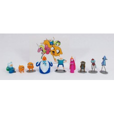Full Set (9 pcs) of Adventure Time and Regular Show Vending Mini Figures + bonus Adventure Time Sticker