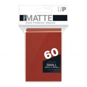 Ultra Pro Small PRO-Matte Deck Protector Sleeves for Yu-Gi-Oh and Cardfight Vanguard - Red (60 ct.)