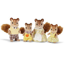 Calico Critters, Hazelnut Chipmunk Family, Dolls, Dollhouse Figures, Collectible Toys, 3 inches