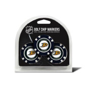 Team Golf NHL Anaheim Ducks Golf Chip Ball Markers (3 Count), Poker Chip Size with Pop Out Smaller Double-Sided Enamel Markers,Multi Team Color,One Size,TEG7091_020