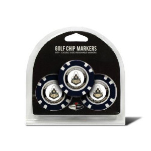 Team Golf NCAA Purdue Boilermakers Golf Chip Ball Markers (3 Count), Poker Chip Size with Pop Out Smaller Double-Sided Enamel Markers, Multi Team Color, One Size, 23088