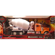 NewRay Kenworth W900 Cement Mixer in White 1:32 Scale Moving Parts Diecast Metal and Plastic