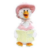 Cuddle Barn Mother Goose Animated Talking Musical Plush Toy, 14" Super Soft Cuddly Stuffed Animal Moves and Talks, Captivates Listeners by Reading 7 Classic Nursery Rhymes - Pink