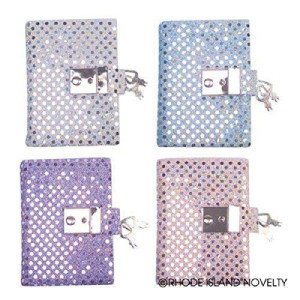 Teen Girls Locking Secret Diary Journal with Sequins