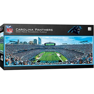 Master Pieces NFL Carolina Panthers Stadium Panoramic Jigsaw Puzzle, Team Color, 1000 Pieces - 13" x 39" (7.06E+11)