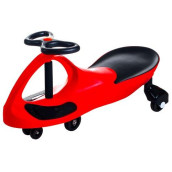 Wiggle Car Ride On Toy - No Batteries, Gears or Pedals - Twist, Swivel, Go - Outdoor Ride Ons for Kids 3 Years and Up by Lil Rider (Red)