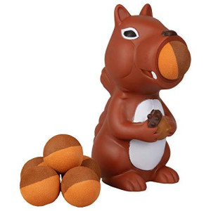 Hog Wild Squirrel Popper Toy - Pop Foam Balls Up to 20 Feet - 6 Balls Included - Age 4+