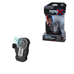 SpyX Micro Listener - Spy Toy Listening Device Clips to Your Pocket with Attached Ear Bud to Hear Secret Conversations. Perfect Addition for Your spy Gear Collection!