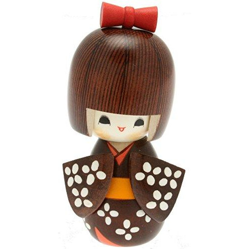 Usaburo Japanese Kokeshi Doll, Hana's Yukata