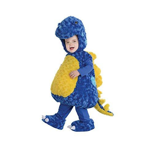 Underwraps Toddler's Stegosaurus Belly Babies Costume, Blue/Yellow, Medium (18-24)