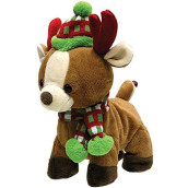 Cuddle Barn - Rock & Roll Rider | Animated Walking Dancing Singing Christmas Holiday Reindeer Sings "Sleigh Ride," 10 Inches