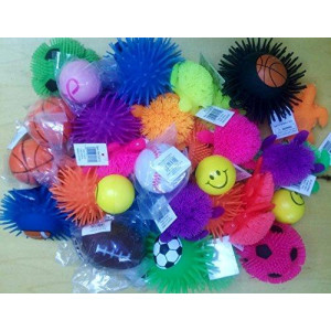 Stress Balls and Squeeze Toys Value Assortment (12 Pack) Stress Relax Toy Balls, Puffer Ball Assortment