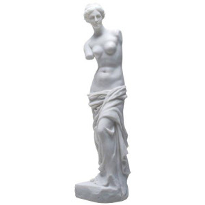 YTC 17.5 Inch Venus De Milo Ancient Greek Statue Figurine, White Color