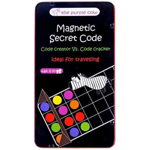 The Purple Cow Magnetic Secret Code Board Game for Kids. Crack The Secret Code. Travel Size - Ideal for Travelling and Have Fun for Kids & Adults. Magnetic Secret Code