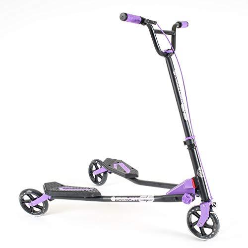Yvolution Y Fliker Carver C5 Scooter 3 Wheels Foldable Wiggle Scooter Self-Propelling Drifting Scooter for Adults and Kids Ages 9+ Years Old