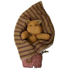 Rag Doll Baby Pig in The Blanket Set of 6, Baby Pig Size: 5"(l) X 3"(w) X 2"(d)