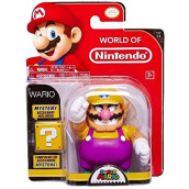 Jakks Pacific World of Nintendo Super Mario Wario Action Figure, 4.25 Inches