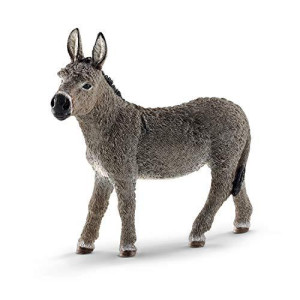 SCHLEICH Farm World Donkey Educational Figurine for Kids Ages 3-8