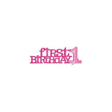 amscan Happy 1st Birthday Glitter Centerpiece - Pink