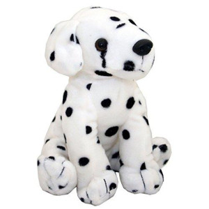 Anico Plush Toy Dog, Stuffed Animal, Dalmatian, 8 Inches Tall , White