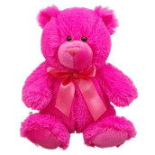 Anico 8" Colorful Cutie Bear, Hot Pink