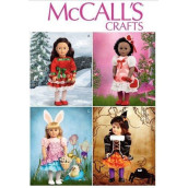 McCalls Crafts Pattern MP326 Holiday Clothes and Accessories for 18" Doll