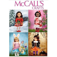 McCalls Crafts Pattern MP326 Holiday Clothes and Accessories for 18" Doll