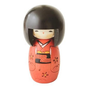 Usaburo Sosaku Kokeshi Doll Osanago Red Color Small Size Made in Japan